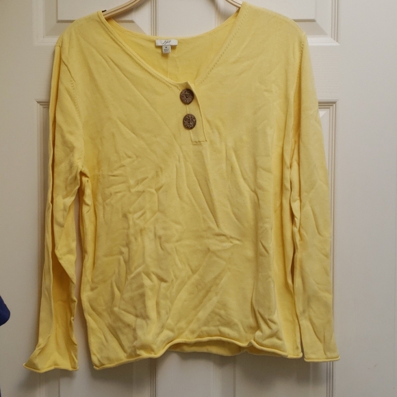 J Jill Yellow NWT Sweater Size M - Picture 1 of 9